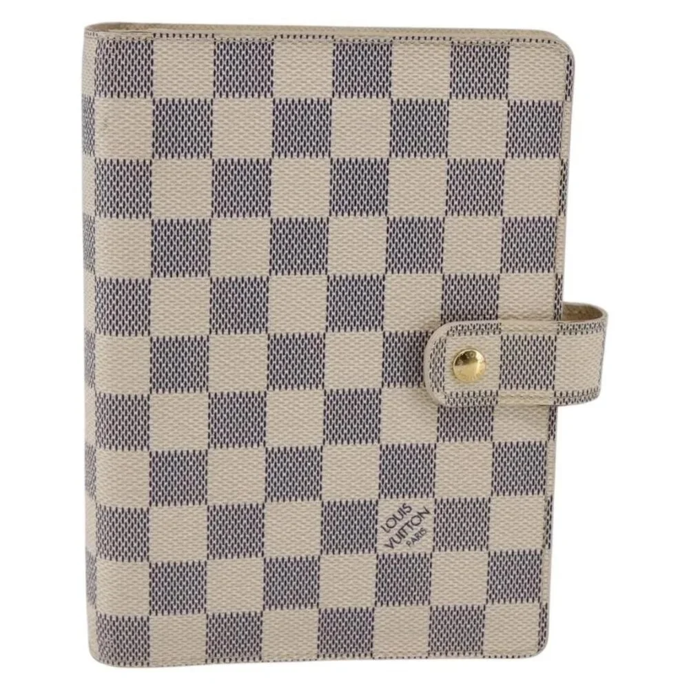 LOUIS VUITTON Damier Azur Agenda MM Day Planner Cover
